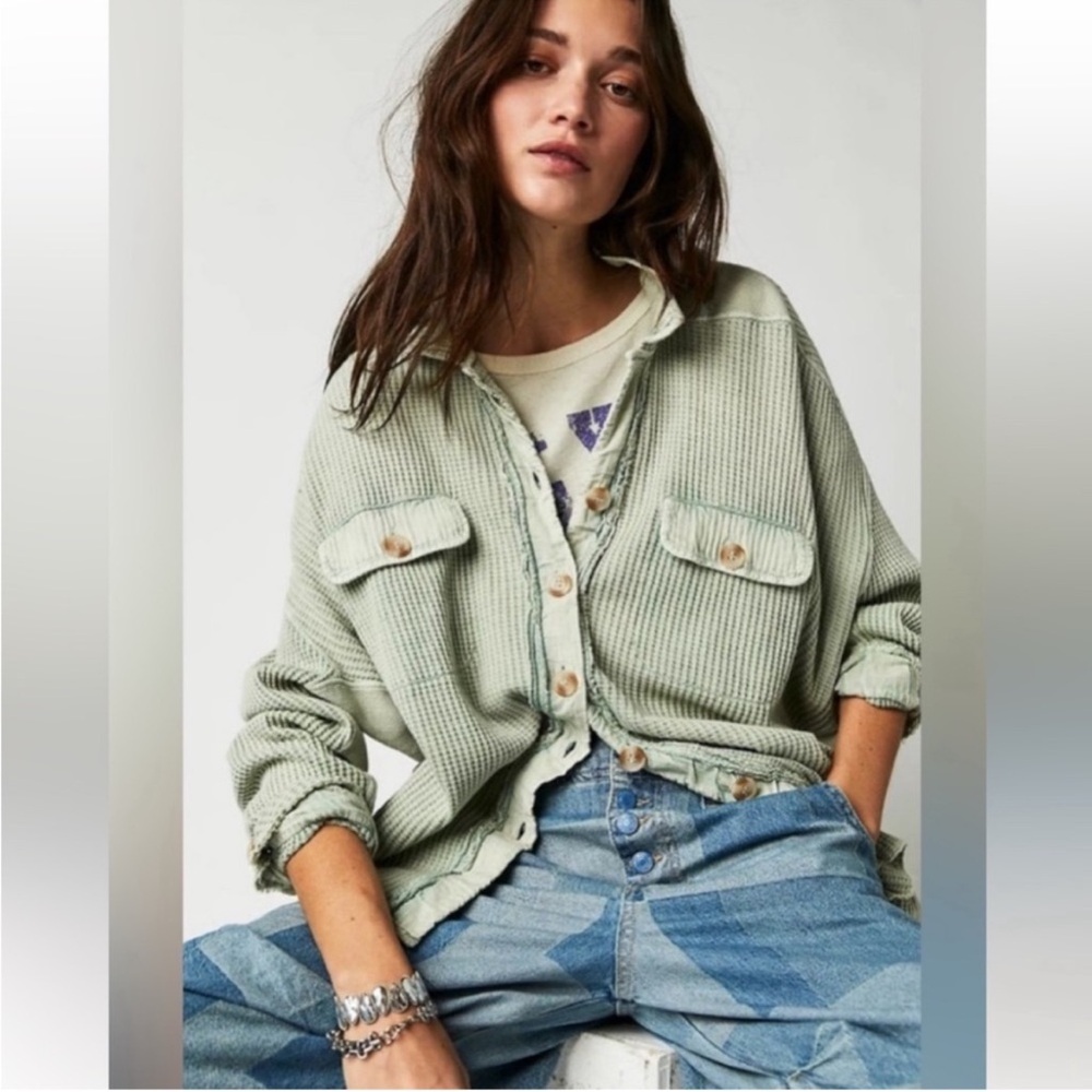 Free People Scout waffle shacket